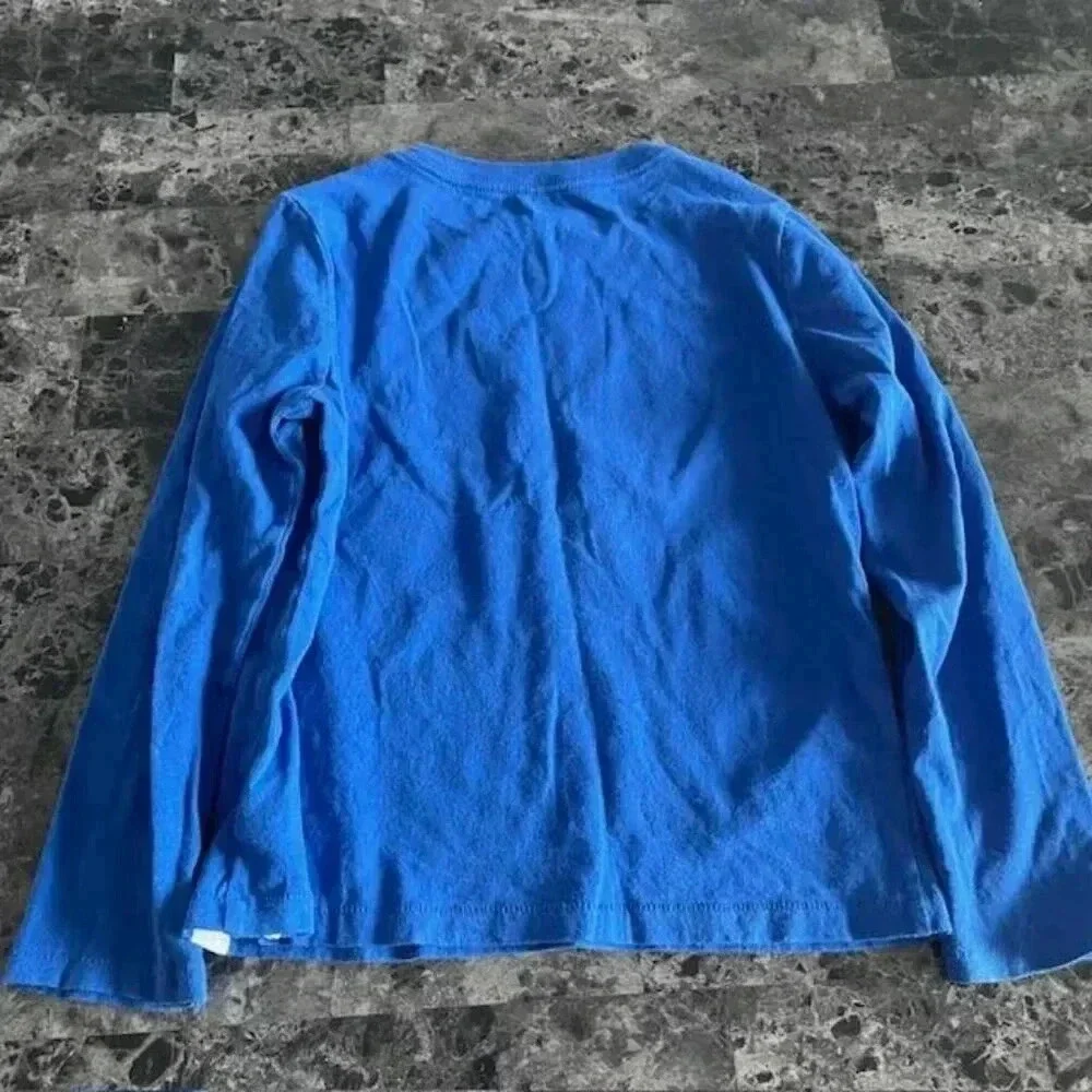 Gap Kids Graphic Long-Sleeve T-Shirt - Blue with Dinosaur Design - Size Small